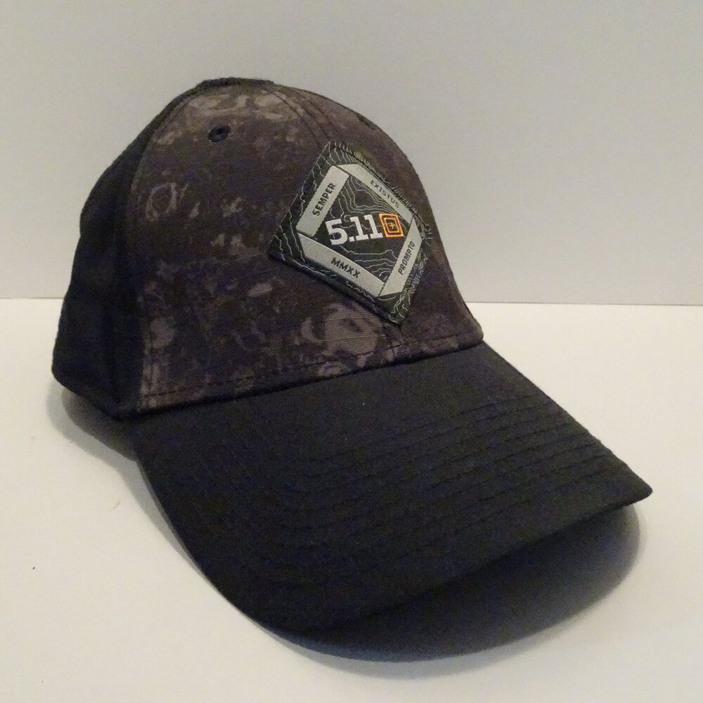 5.11 Tactical Hat Adjustable Snapback Baseball Hat Cap Black Gray Camo MMXX